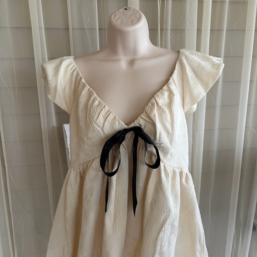 Trixxi Womens Short Sleeve Juniors Babydoll Dress. NWOT - Picture 4 of 13